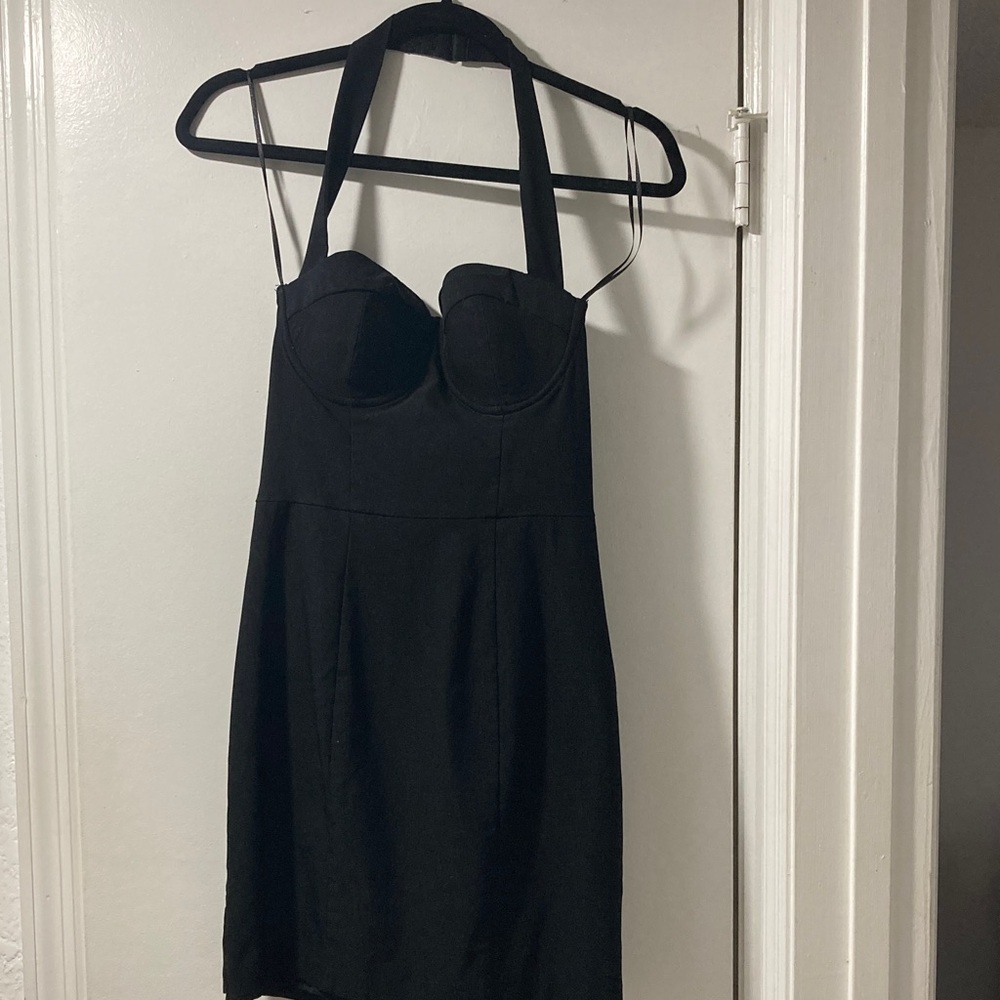 Guess Black Dress with Halter Neck